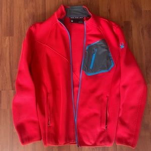 Spyder Fleece Jacket Red Men’s Sz L